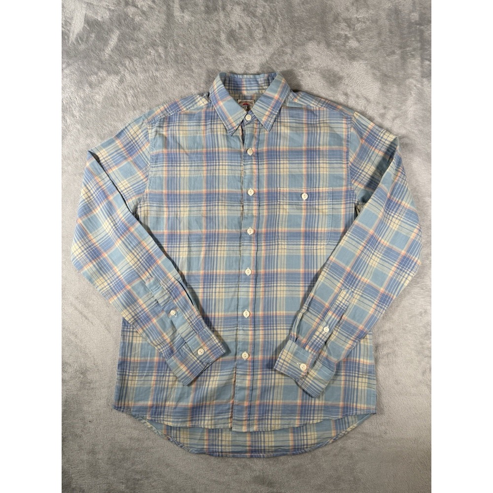 Faherty Shirt Mens XS Plaid Long Sleeve Button Down Lightweight Casual